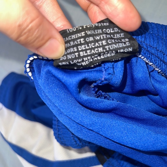 Lot Of 2 Piece Of Conversion Shorts. Polyester. Size Large. Blue & White. Pocket - Picture 5 of 8